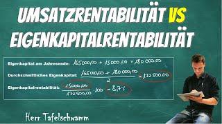 Umsatzrentabilität und Eigenkapitalrentabilität berechnen - Einfach erklärt mit Beispiel und Formel!