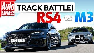 Auto Express Track Battle – Audi RS4 Competition vs BMW M3 Touring Competition