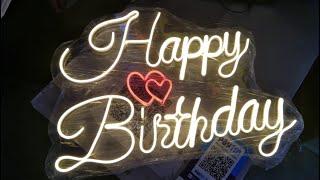 How to Make Happy Birthday Neon Sign Board || Royal Signage