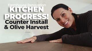 Kitchen Progress | Counter Install & Olive Harvest | My Central Portugal Farm #110