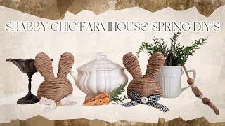 SHABBY CHIC FARMHOUSE SPRING DIY'S - DOLLAR TREE SPRING DIY'S - SPRING DECORATING