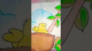 cute baby bird #srivalli  #diy with Harshita#my  drawing