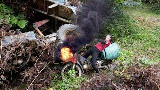 In an unexpected accident, the girl discovers a badly damaged abandoned truck. Can she restore it?