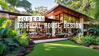 Small Modern Contemporary Tropical House Design with Single Storey & Bungalow Ideas