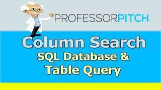 Column Search in SQL