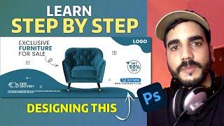 Professional Website Banner Design - Adobe Photoshop Tutorial | Step By Step