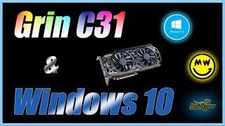 Mining Grin C31 on Windows 10 Finally Here !!! | MimbleWimble | bminer | F2Pool