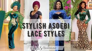 Stylish Asoebi Lace Styles 2024 || Velvet Lace Gown || Owambe 2024 || Lace designs for Ladies