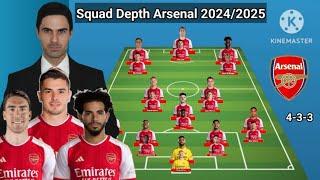 Arsenal Squad Depth Season 2024/2025 ~ With Diaz & Williams