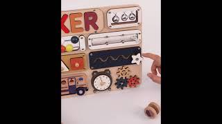 Montessori Busy Board for Toddlers - Sensory Adventure - Wooden Montessori Toys