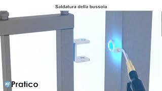 Cardine per Cancello con Bussola a Saldare - Gate Hinge with Support to Be Weld - Pratico Nova-Ferr