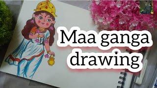 Maa ganga drawing ️#art #ohhmydrawing #trending #viral #video