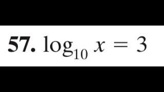 solve for x in log10 x = 3