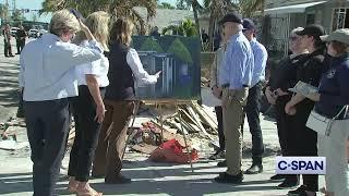 Biden greets first responders local residents, St. Pete Beach, Florida, Hurricane Milton (10-13-2024