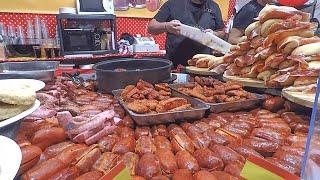 Biggest Italian Street Food Event from the World. Huge Grills, Meat, Seafood. Italy Street Food