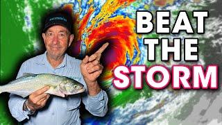 I'm Beach Fishing the EDGE of a Cyclone!