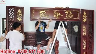 Quá Trình Lắp Đặt Thi Công Vách Ngăn Phòng Thờ | Xưởng Gỗ Phú Xuyên