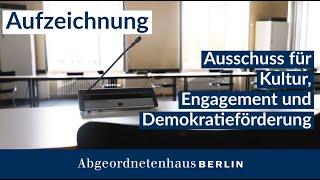 48. Sitzung des Ausschusses für Kultur, Engagement und Demokratieförderung am 03.03.2025