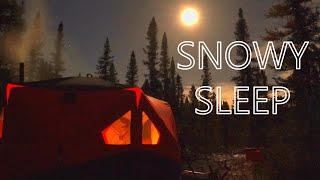 INCREDIBLE overnight EXPERIENCE in NEW WINTER TENT (BUT a NIGHTMARE for special guest)