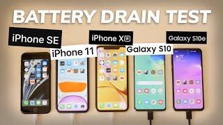 iPhone SE Battery Life Test vs iPhone 11 vs iPhone XR vs Galaxy S10 vs S10e!