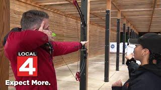 Watch Ty Steele learn how to use a compound bow and fire it for the first time