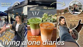 a *solo* week in my life (living alone) | riding, trying new shops, hair appt