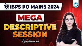 Mega Descriptive Session For IBPS PO Mains 2024 | Important Essay Topics | English By Saba Maam