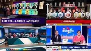 UK Elections: How each network revealed exit poll results live