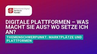  Online-Seminar: "Digitale Plattformen – Was macht sie aus? Wo setze ich an?"