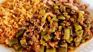 Carne Molida con Nopalitos // Ground Beef and Cactus ️