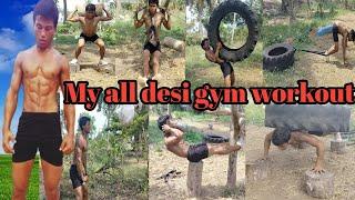 My all desi gym workout. The villager boy.