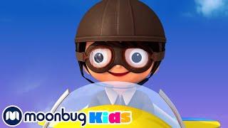 Song About Planes! Little Baby Bum! Learn | ABC 123 Moonbug Kids | Fun Cartoons | Learning Rhymes