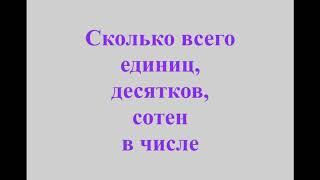 Сколько всего единиц, десятков, сотен в числе. 3 класс