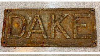 Antique DAKE Hydraulic Press Name Plate Restoration