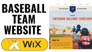 HOW TO MAKE BASEBALL TEAM WEBSITE ON WIX