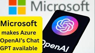 Microsoft makes Azure with OpenAI’s Chat GPT available for enterprise customers @CryptoSattar