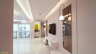 Premium 3 BHK Interiors, Acrylic Hafele Blum Kitchen, Wall Trims, Aristo at Rivera, Hyderabad