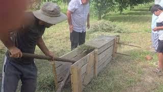 Технологияи тоҷикӣ барои бастани алаф.