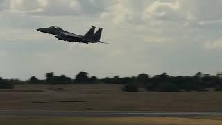 F-15E Strike Eagles take off in support of NATO Air Shielding