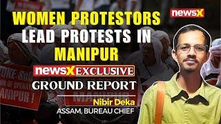 Women Protestors Lead Protests in Manipur Amid Heavy Security and Flag Marches | Exclusive | NewsX