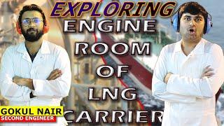 Ship's Engine Room | Engine Room of Large LNG ship | Tour with Marine Engineer