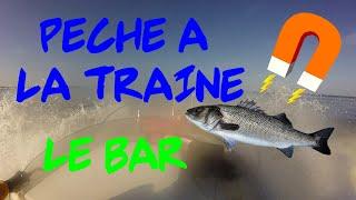  PECHE DU BAR  aux leurres à la traîne  [loup traine] avec treuil à enrouleur en vendée