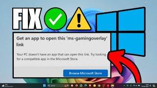 Fix ms gaming overlay Popup Message on Windows 11