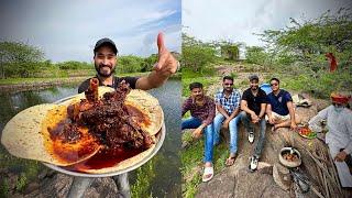 RATHORI DEGH Outdoor Cooking JUNGLE MAAS RECIPE | Campfire in Jodhpur with Rajput boys