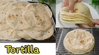 ทำแผ่นตอร์ติญ่า   Tortilla   แบบง่ายๆไม่ต้องนวดแป้ง   เคล็ดแป้งนุ่มไม่แข็ง กระด้าง