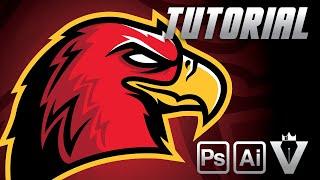 Make an Eagle Mascot Logo w/ Photoshop & Illustrator