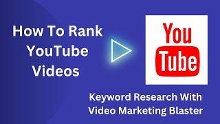 Keyword Research With Video Marketing Blaster |  Video Marketing Blaster Pro Review Tutorial 40