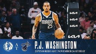 P.J. Washington (21 Points) Highlights vs. Heat | November 24, 2024