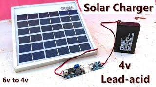 4v Lead acid Solar Charging Using a 6v Solar Panel, LM2596 Buck Converter,TP4056 Module #power gen