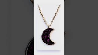 Handmade Resin Moon Shape  Pendant  Resin  Necklace  Resin Jwellery #youtubeshorts #jwellery
